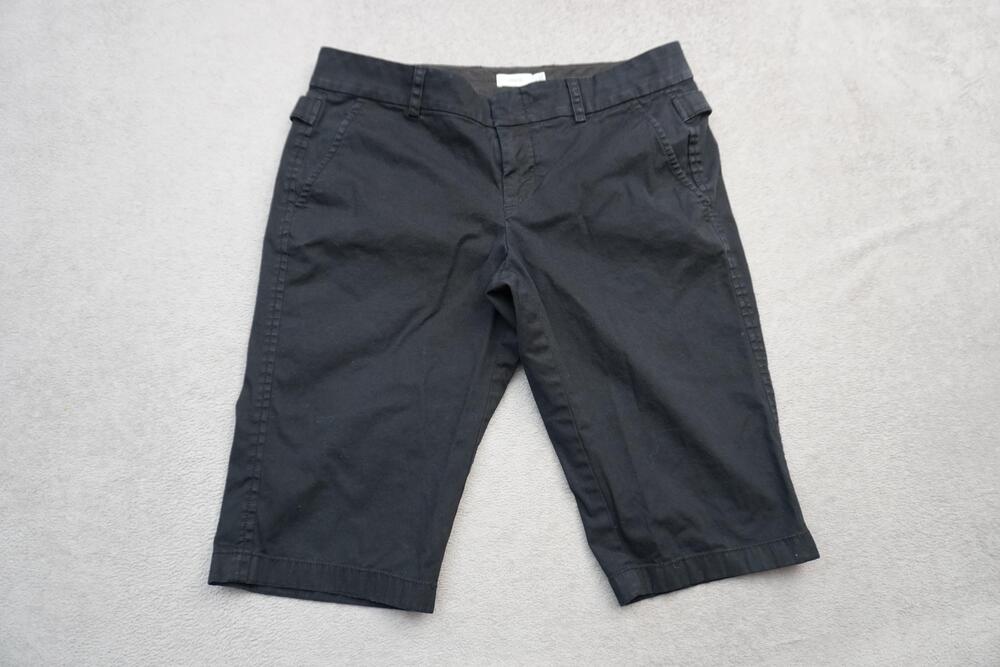 Vince Chino Bermuda Shorts Womens 2 Black Twill Adjustable Waist Buckle 30x12